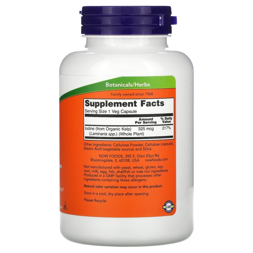Now Foods, Kelp, 250 Cápsulas Vegetais - Imagem 2