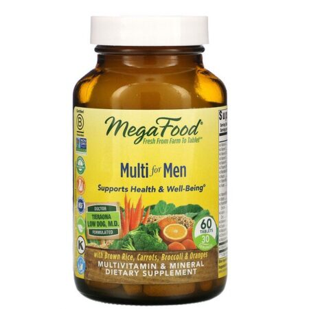 MegaFood, Multivitamínico para Homens, 60 Comprimidos