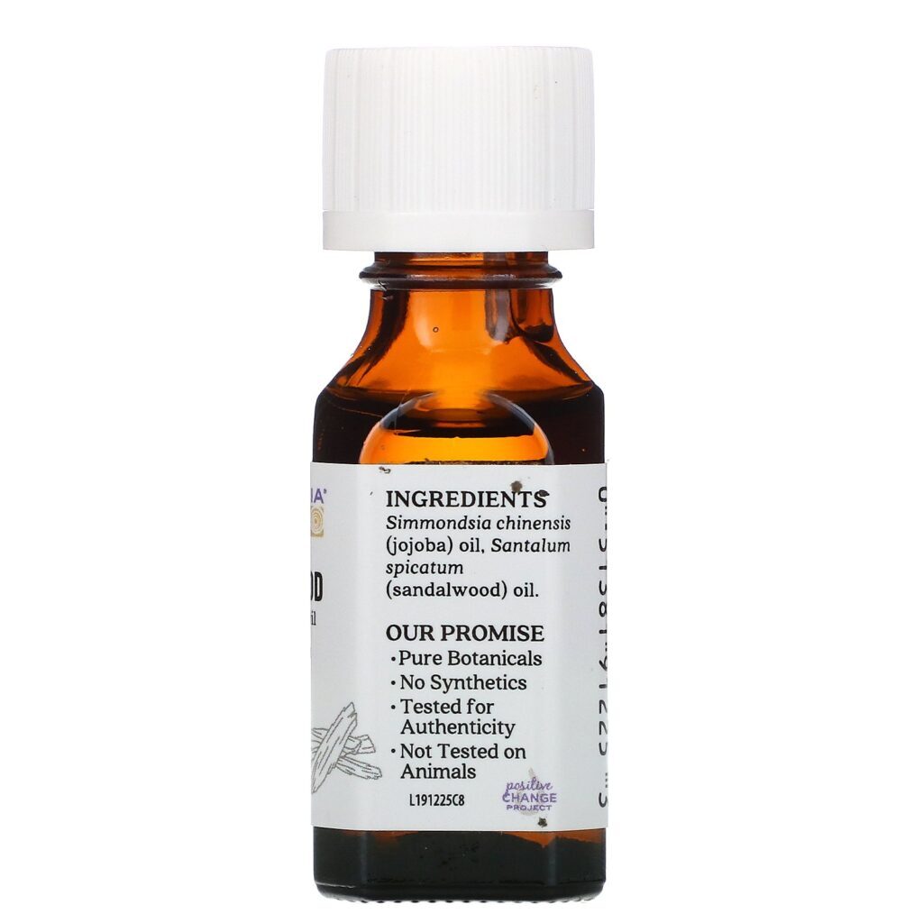 Aura Cacia, Óleo Essencial Puro, Sândalo, 15 ml (0,5 fl oz) - Imagem 2