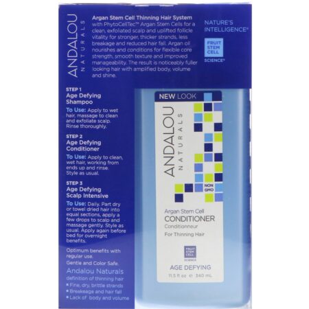 Andalou Naturals, Células-tronco de Argan, Tratamento para Queda de Cabelos, Rejuvenescedor, Kit com 3 Produtos - Image 3