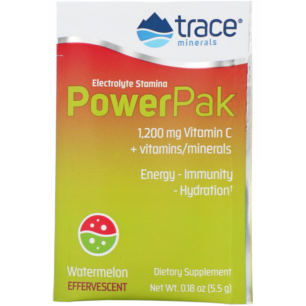 Trace Minerals Research, Electrolyte Stamina PowerPak, Watermelon Effervescent, 30 Packets, 0.19 oz (5.5 g) Each - Imagem 3