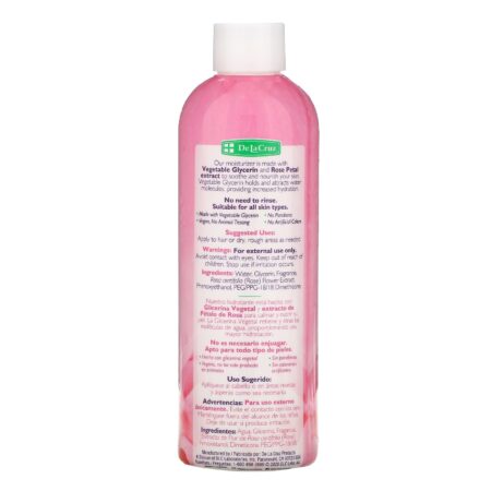 De La Cruz, Glycerin & Rose Water, Skin & Hair Moisturizer, 8 fl oz (236 ml) - Image 2