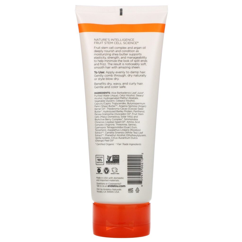 Andalou Naturals, Creme para Pentear, Óleo de Argan e Karité - Imagem 2