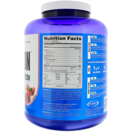 Gaspari Nutrition, MyoFusion, Proteína Avançada, Morango com Creme, 4 lbs (1814 g) - Image 2