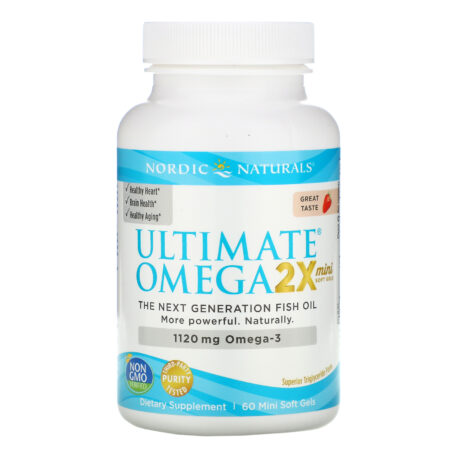 Nordic Naturals, Ultimate Omega 2X, Strawberry, 1,120 mg, 60 Mini Soft Gels - Image 3