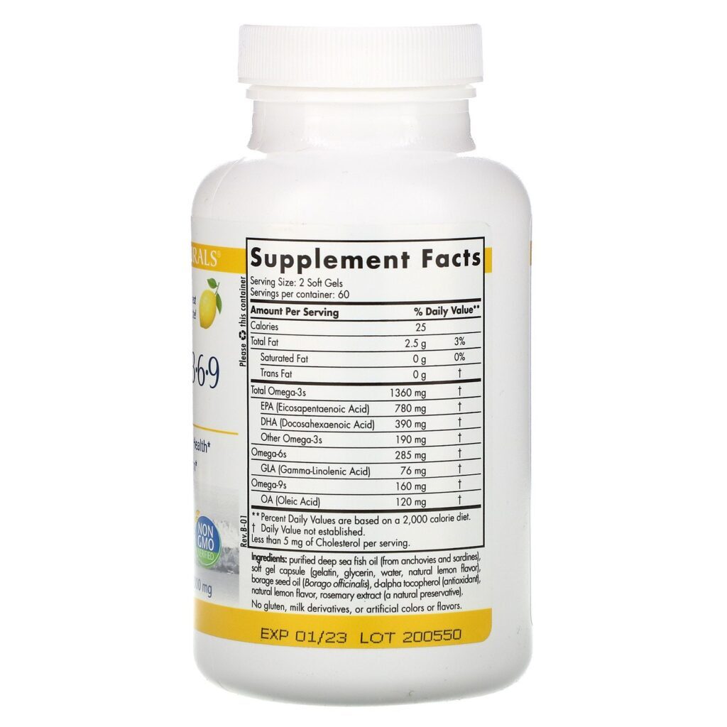 Nordic Naturals, ProOmega - 3-6-9, Lemon , 1,000 mg, 120 Soft Gels - Imagem 2