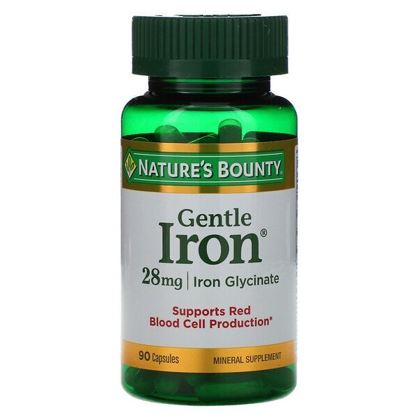 Nature's Bounty, Ferro Suave, 28 mg, 90 Cápsulas
