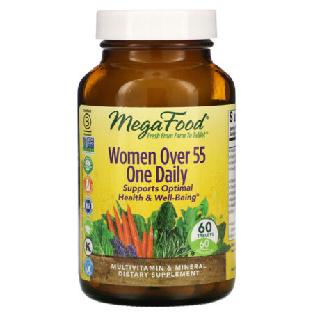 MegaFood, Multivitamínico para Mulheres Acima de 55 Anos One Daily, 60 Comprimidos