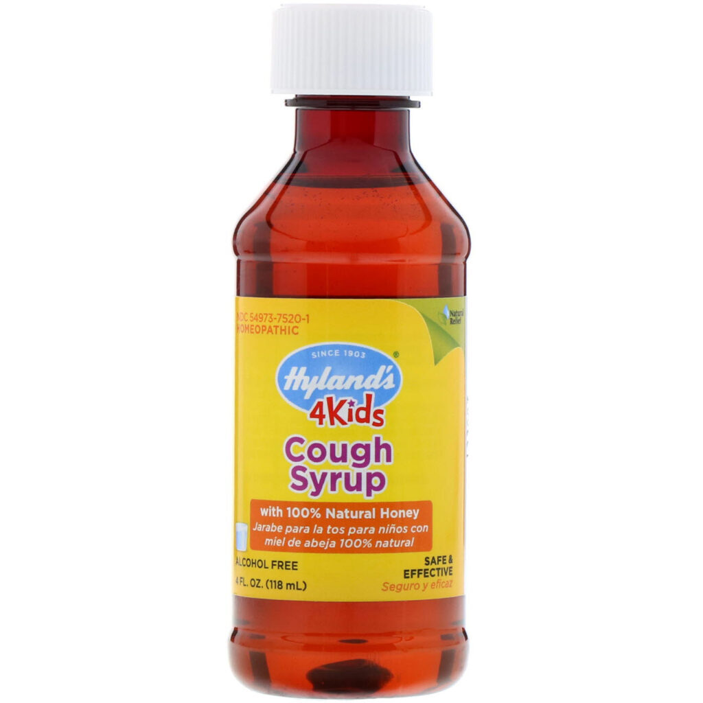 Hyland's, 4 Kids, Cough Syrup with 100% Natural Honey, Ages 2-12, 4 fl oz (118 ml) - Imagem 3