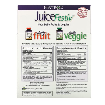 Natrol, JuiceFestiv, 2 Frascos, 60 Cápsulas Cada - Image 2