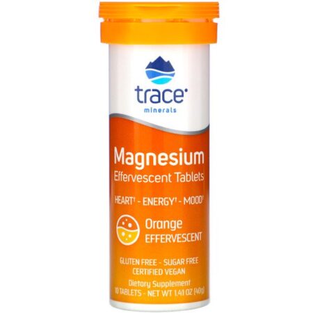 Trace Minerals Research, Magnesium Effervescent Tablets, Orange, 1.41 oz (40 g)