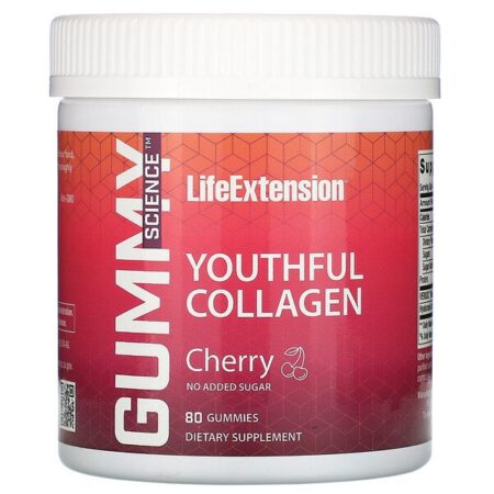 Life Extension, Colágeno Rejuvenescedor, Cereja, 80 Gomas