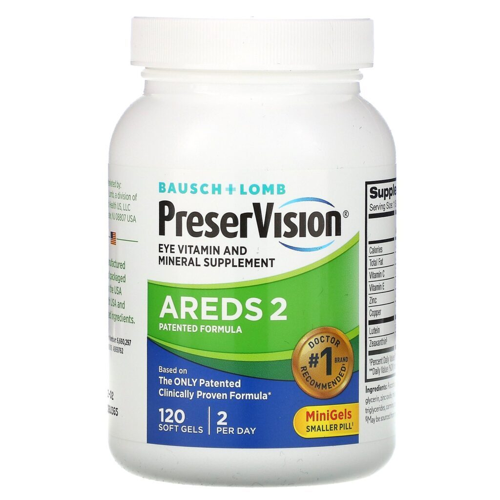 Bausch & Lomb, PreserVision, Suplemento de Vitaminas e Minerais para os Olhos, 120 Cápsulas Softgel - Imagem 3
