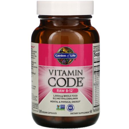 Garden of Life, Vitamin Code, Raw B-12, 30 Cápsulas Veganas - Image 3