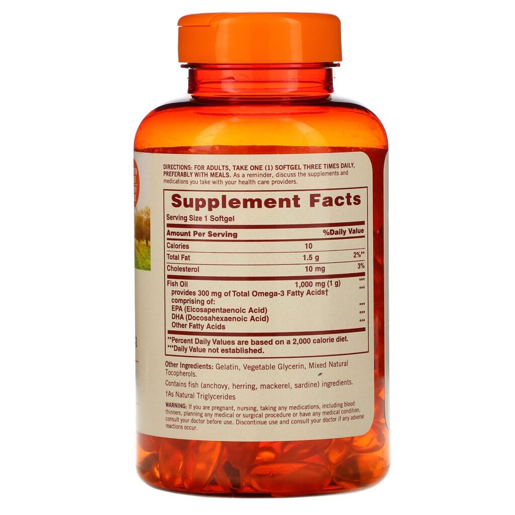 Sundown Naturals, Óleo de Peixe, 1.000 mg, 144 Cápsulas Gelatinosas - Imagem 2