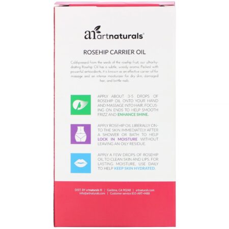 Artnaturals, Óleo Transportador, Rosa Mosqueta, 4 fl oz (118 ml) - Image 3