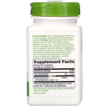 Nature's Way, Glucomannan from Konjac Root, 1,995 mg, 100 Vegan Capsules - Imagem 2