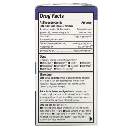 Nature's Way, Sambucus Cuidado de Gripe, Alívio da Gripe com Multi-Sintomas, Pastilhas de Sabugueiro, 30 Tabletes Mastigáveis - Imagem 2