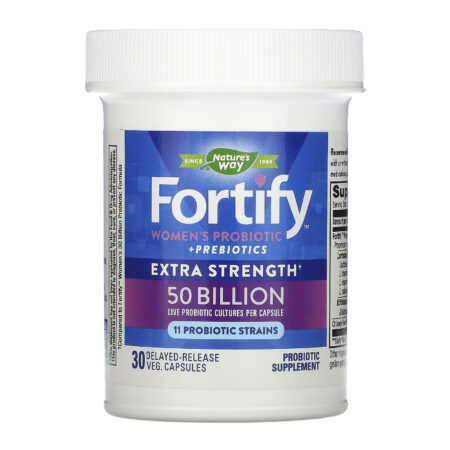 Nature's Way, Fortify Women's Probiotic + Prebiotics, Extra Strength, 50 Billion, 30 Delayed-Release Veg. Capsules - Image 3