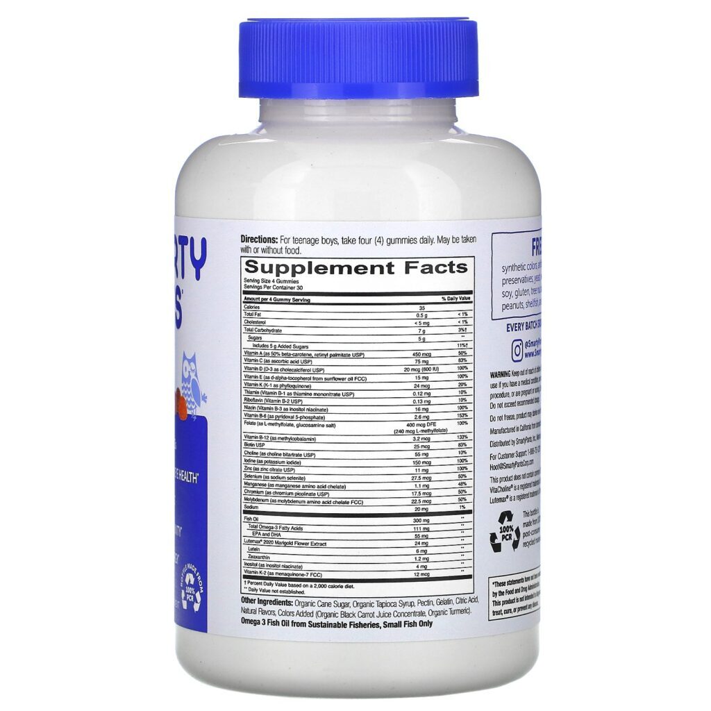 SmartyPants, Teen Guy Formula, Lemon Lime, Cherry, Orange, 120 Gummies - Imagem 2