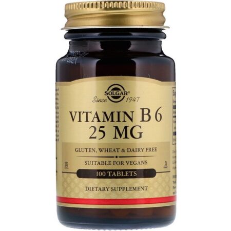 Solgar, Vitamina B6, 25 mg, 100 Comprimidos