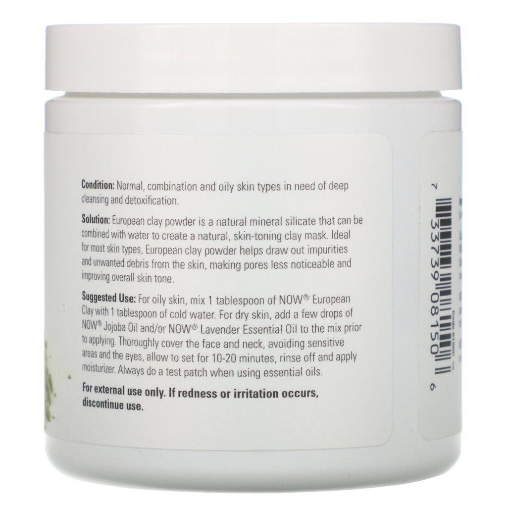 Now Foods, Soluções, Argila Europeia em Pó, 170 g (6 oz) - Imagem 2