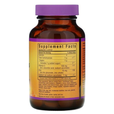 Bluebonnet Nutrition, Doce da Terra, losangos de zinco, sabor natural de laranja, 60 losangos - Imagem 2