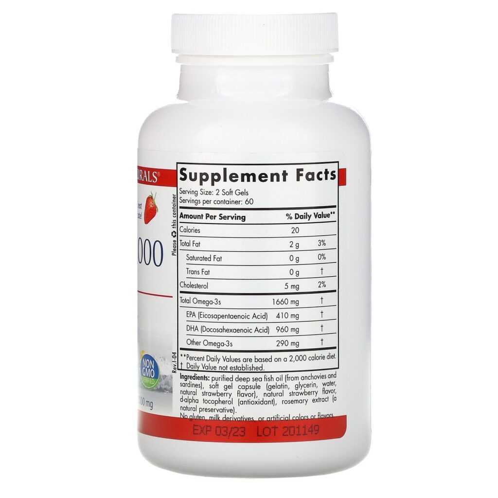 Nordic Naturals, ProDHA 1000, Morango, 1.000 mg, 120 Cápsulas Softgel - Imagem 2