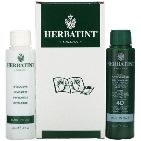 Herbatint, Permanent Haircolor Gel, 4D, Golden Chestnut, 4.56 fl oz (135 ml) - Image 3