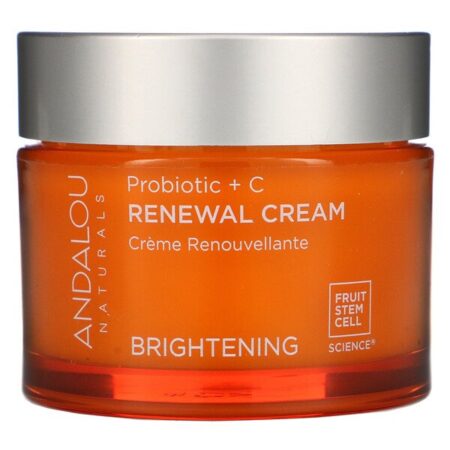 Andalou Naturals, Creme de renovação, Probiotic + C, Brightening, 50 ml (1,7 fl oz)