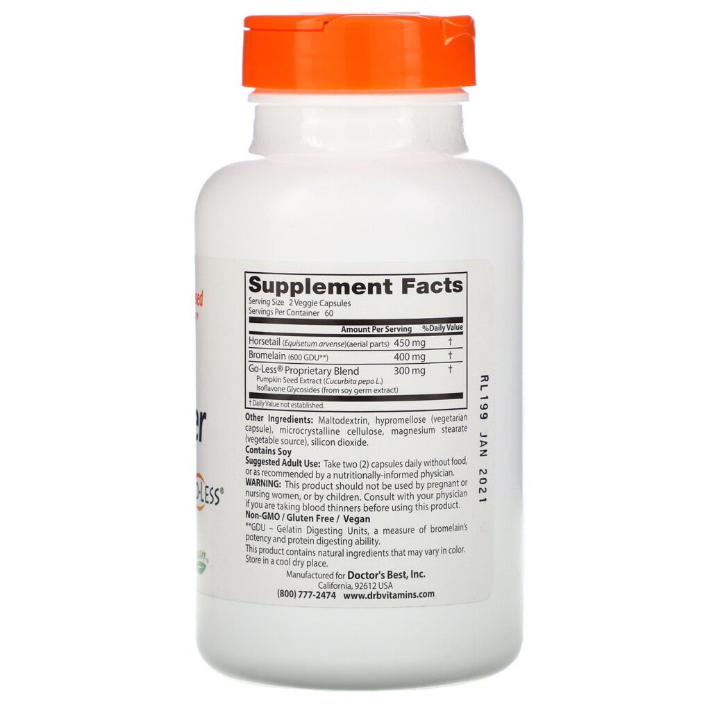 Doctor's Best, Bladder Support Complex with Go-Less, 120 Veggie Caps - Imagem 2