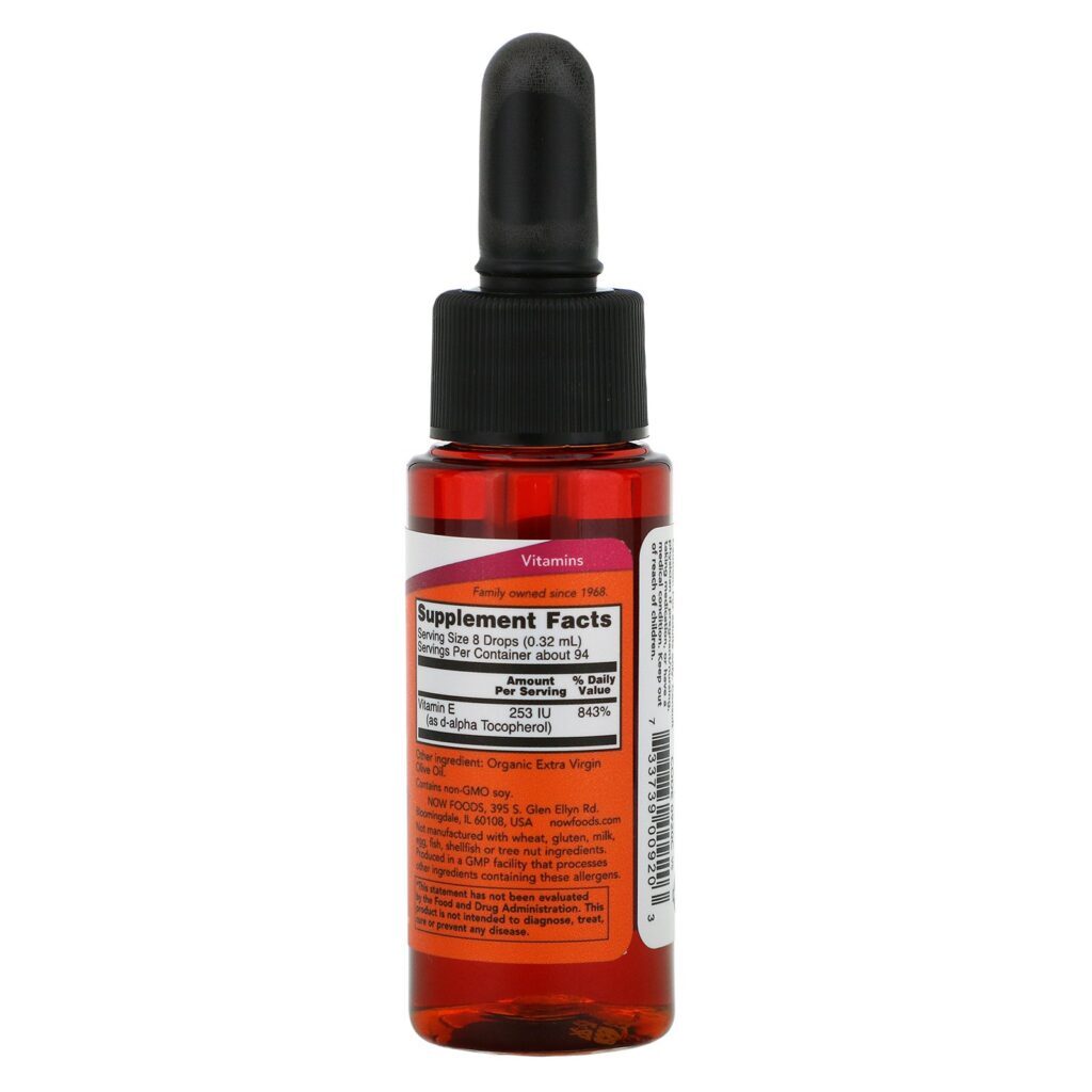 Now Foods, Natural E-Oil, Proteção Antioxidante, 30 ml (1 fl oz) - Imagem 2