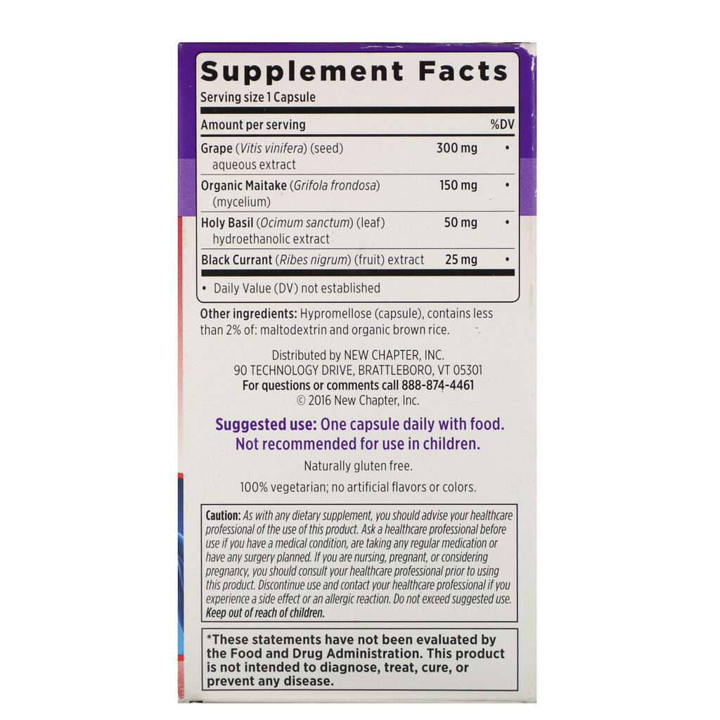 New Chapter, Blood Pressure, Take Care, 30 Vegetarian Capsules - Imagem 2