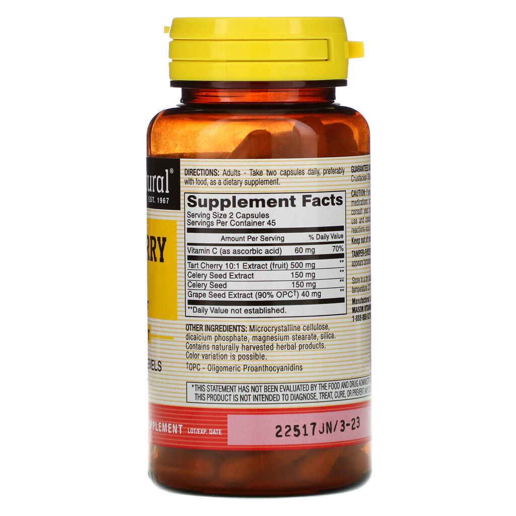 Mason Natural, Amarena, 500 mg, 90 Cápsulas Vegetais - Imagem 2