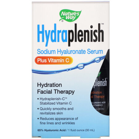 Nature's Way, Hydraplenish, Sérum de Hialuronato de Sódio e Vitamina C, 30 ml (1 fl oz)