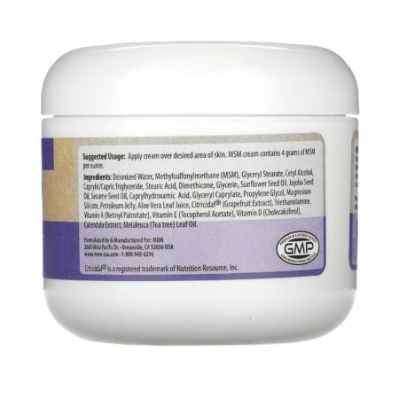 MRM, Creme de MSM, 113 g (4 oz) - Image 2