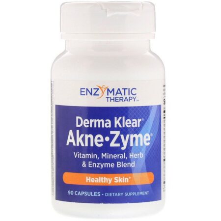 Enzymatic Therapy, Derma Klear Akne • Zyme, Pele Saudável, 90 Cápsulas