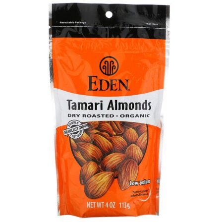 Eden Foods, Amêndoas Orgânicos Tamari, Torradas, 4 oz (113 g)