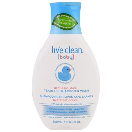 Live Clean, Baby, Hidratação Suave, Shampoo e Sabonete Líquido sem Lágrimas, 300 ml (10 fl oz)