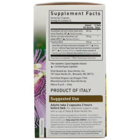 Gaia Herbs, Alívio Rápido, Durma & Relaxe, 50 Cápsulas - Imagem 2