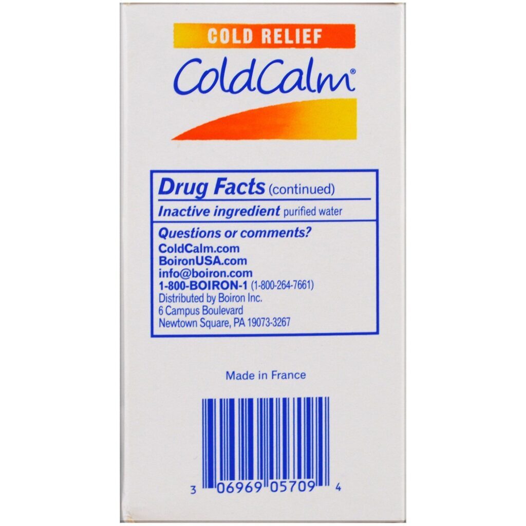 Boiron, ColdCalm, 30 Doses Líquidas Orais, 0,034 fl oz Cada - Imagem 3