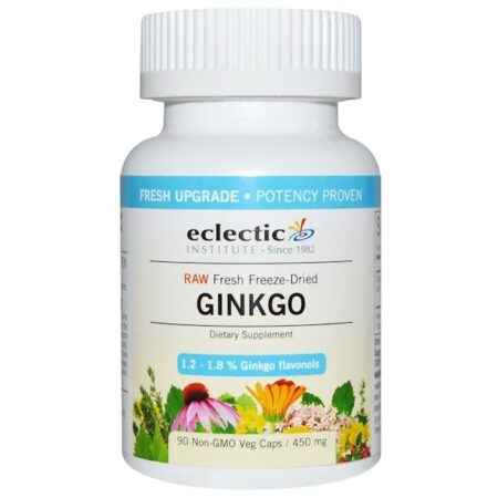 Eclectic Institute, Ginkgo, 450 mg, 90 cápsulas vegetarianas não-OGM