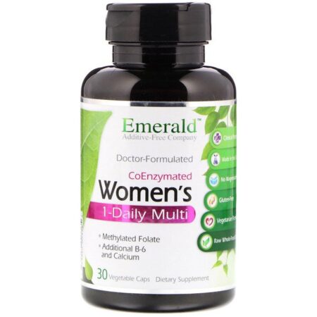 Emerald Laboratories, CoEnzymado Feminino Multi 1 Ao Dia, 30 Cápsulas Vegetais