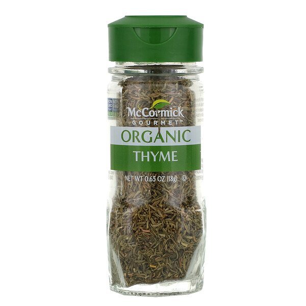 McCormick Gourmet, Orgânico, Tomilho, 0.65 oz (18 g)