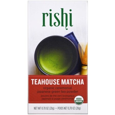 Rishi Tea, Matchá da Casa de Chá, Chá Verde Orgânico Cerimonial Japonês em Pó, 0,70 oz (20 g)