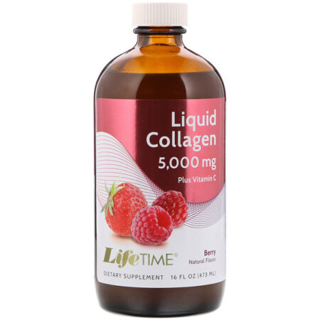 LifeTime Vitamins, Liquid Collagen Plus Vitamin C, Berry Flavor, 5,000 mg, 16 fl oz (473 ml)