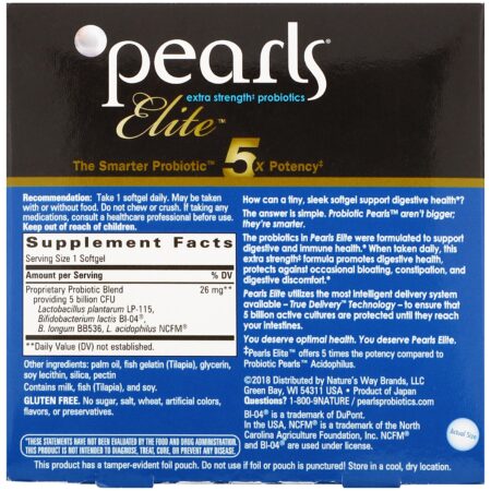 Nature's Way, Pearls Elite, Extra Strength Probiotics, 30 Once-Daily Softgels - Image 2