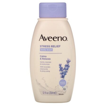 Aveeno, Ativos Naturais, Sabonete Corporal Líquido Alívio de Estresse, 12 fl oz (354 ml)