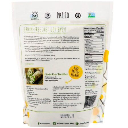 Otto's Naturals, Farinha de Mandioca, 32 oz (907 g) - Imagem 2
