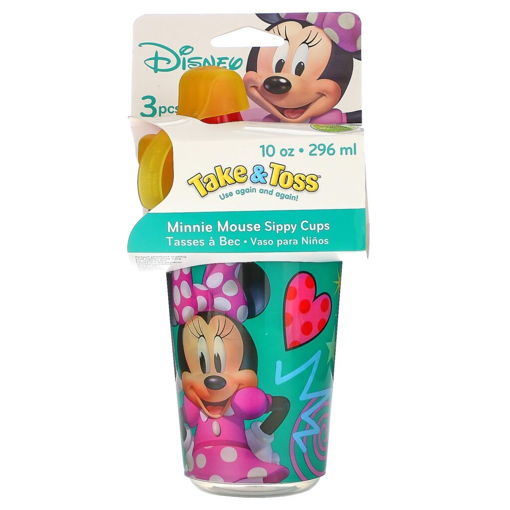 The First Years, Minnie Mouse Disney, Copinhos Com Bico, Acima de 9 meses, Pacote com 3 (296ml) - Imagem 2